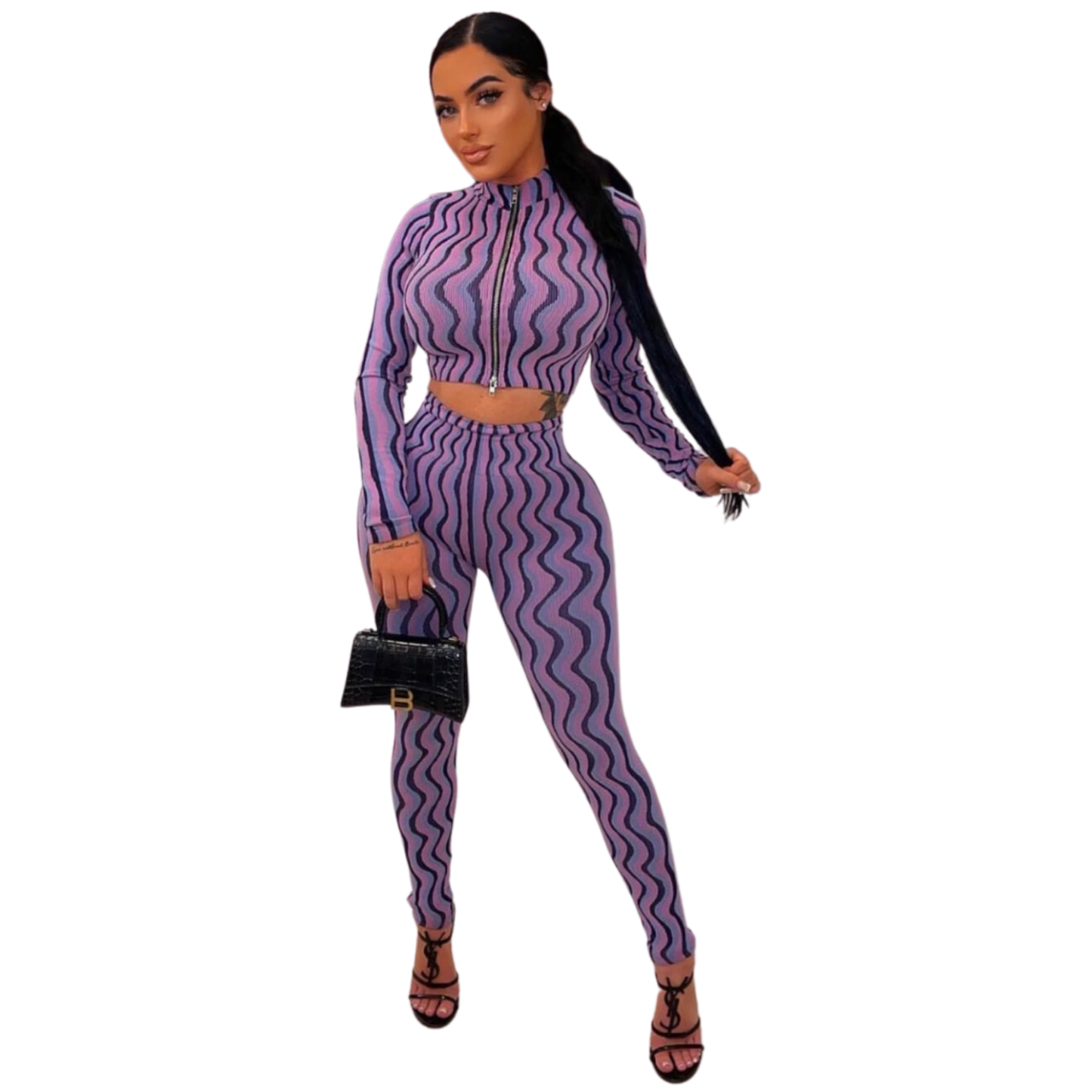 Daze - Longsleeve Two Piece Set - Purple